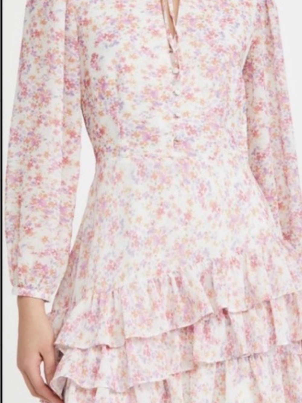 Yumi Kim Floral Mini Dress in Cream, Pink and Peach - Picture 8 of 8